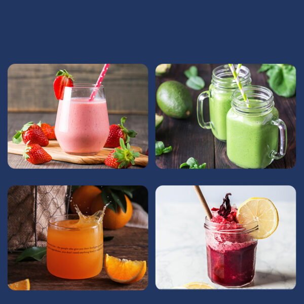 6blade Portable Blender Mini Juicer Cup Extractor Smoothie USB Charging Fruit Squeezer Blender Food Mixer Ice Crusher Portable Juicer Machine - Image 5