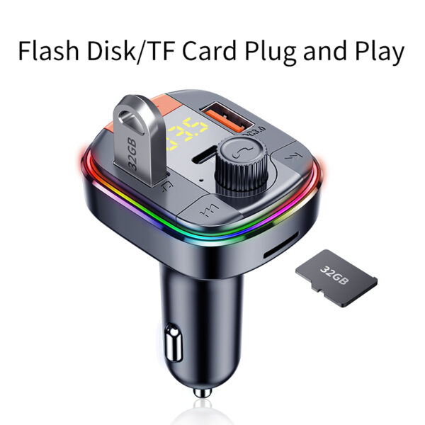 Car MP3 Bluetooth Player PD QC3.0 Fast Charge Car Charger - Image 6