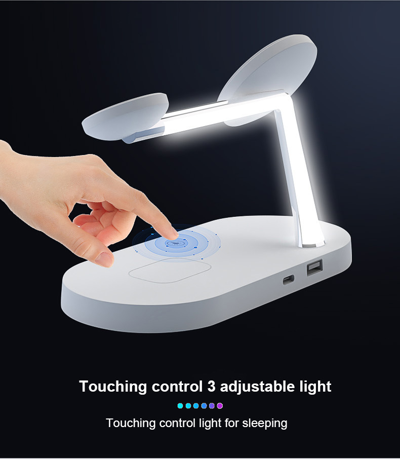 Multifunctional Five-In-One Magnetic Wireless Charging Watch Headset Desktop Mobile Phone Holder Charger 15W Fast Charge - Image 22