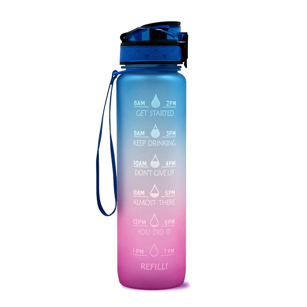 1L Tritan Water Bottle With Time Marker Bounce Cover Motivational Water Bottle Cycling Leakproof Cup For Sports Fitness Bottles - Image 25