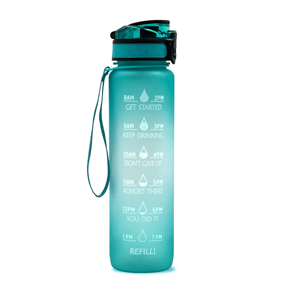 1L Tritan Water Bottle With Time Marker Bounce Cover Motivational Water Bottle Cycling Leakproof Cup For Sports Fitness Bottles - Image 36