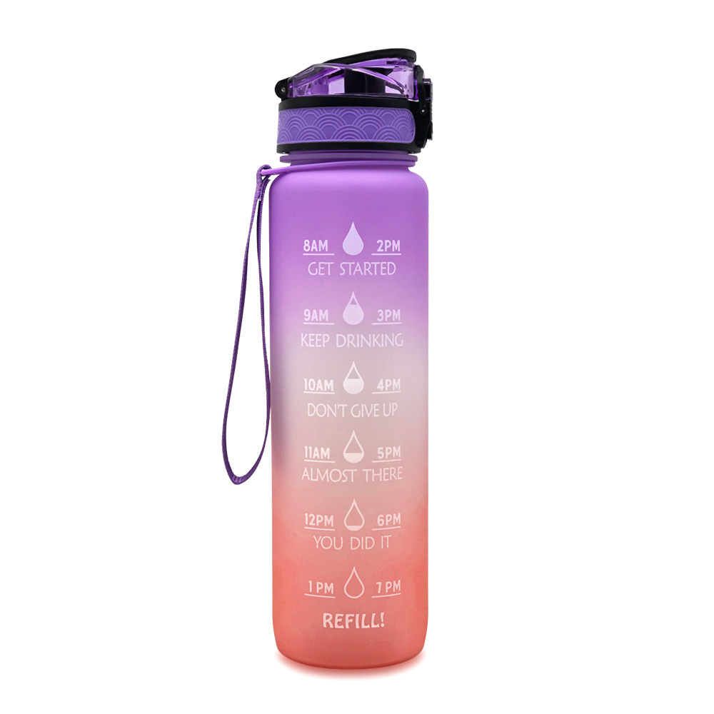 1L Tritan Water Bottle With Time Marker Bounce Cover Motivational Water Bottle Cycling Leakproof Cup For Sports Fitness Bottles - Image 50