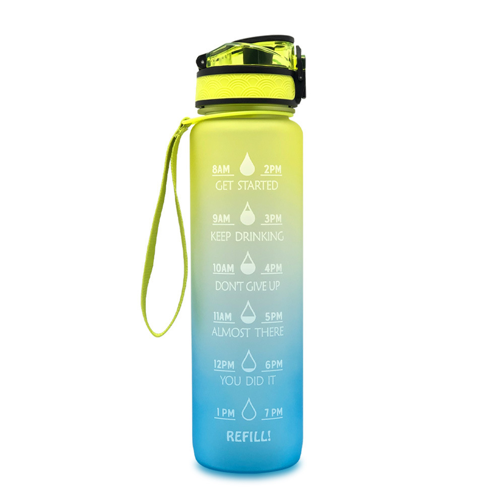 1L Tritan Water Bottle With Time Marker Bounce Cover Motivational Water Bottle Cycling Leakproof Cup For Sports Fitness Bottles - Image 58