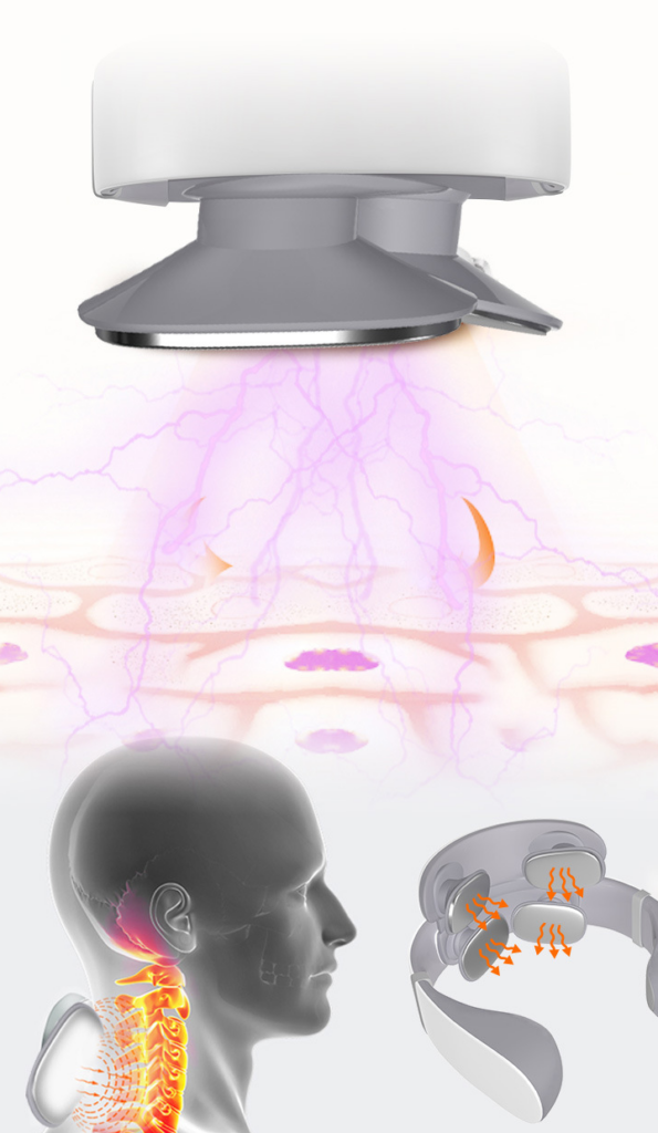 Wireless Electronic Neck Massager 4D Shiatsu Cervical Massager Stiff Neck Massage Health Care Therapy Pulse Pain Relief