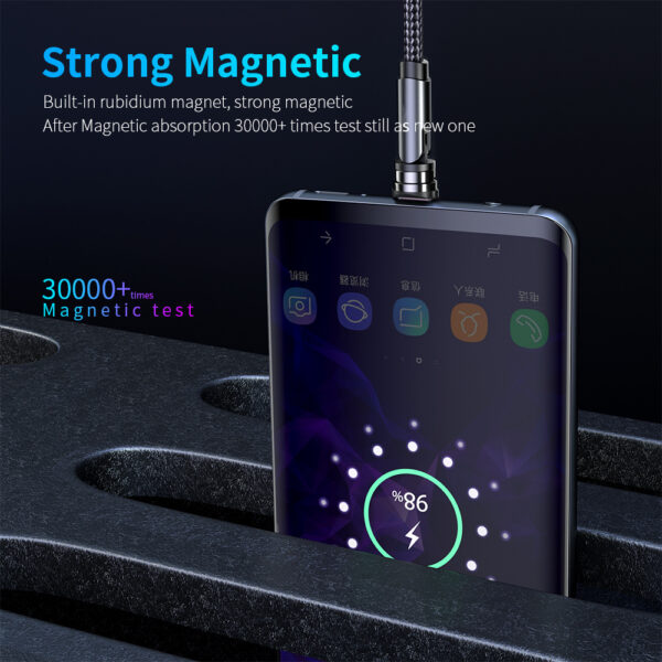 Essager Rotate Magnetic Cable 360 Degree USB Type C Charging Cable Fast Charging Magnet Charger 540 Rotate Micro Magnetic Cable - Image 11