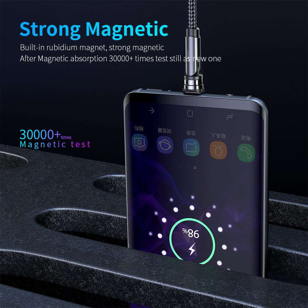 Essager Rotate Magnetic Cable 360 Degree USB Type C Charging Cable Fast Charging Magnet Charger 540 Rotate Micro Magnetic Cable - Image 11