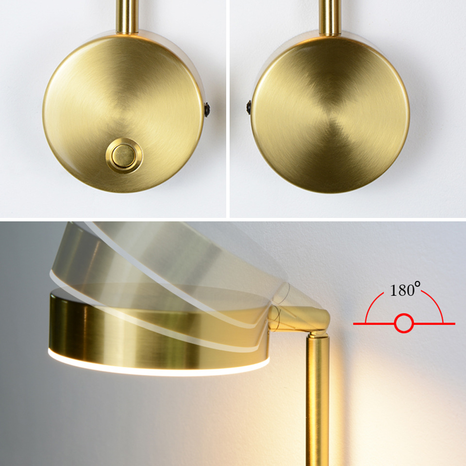Bedside Lamp Wall Lamp Rotary Key  Lamp Wall Lamp Background Wall Decoration - Image 6