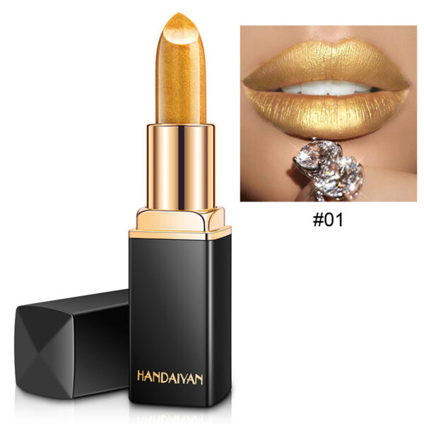 Shiny Metallic Lipstick Pearlescent Color Temperature Change Lipstick Gilt Lipstick - Image 18