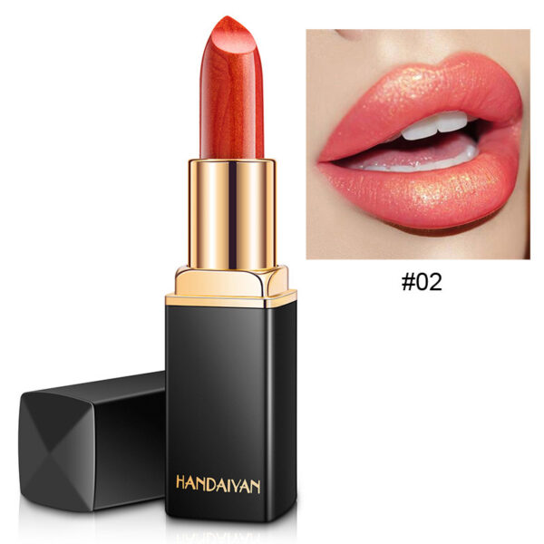 Shiny Metallic Lipstick Pearlescent Color Temperature Change Lipstick Gilt Lipstick - Image 19