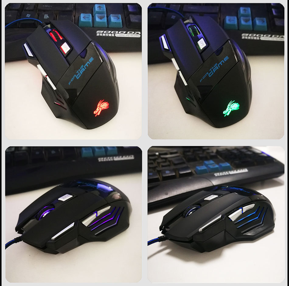 7-button Colorful Glowing USB Gaming Mouse - Image 1