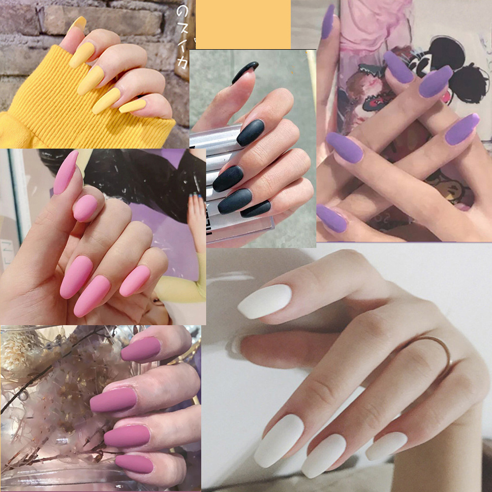Fake Nails Wear Nails Autumn And Winter Frosted Personality Waterproof Ballet Nails - Image 5