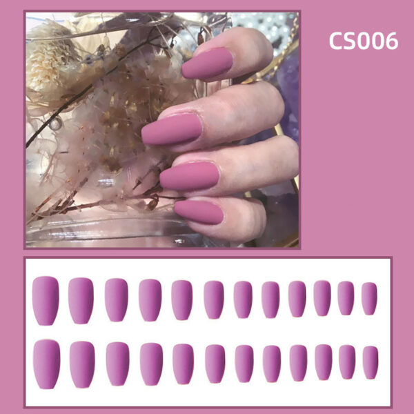 Fake Nails Wear Nails Autumn And Winter Frosted Personality Waterproof Ballet Nails - Image 8
