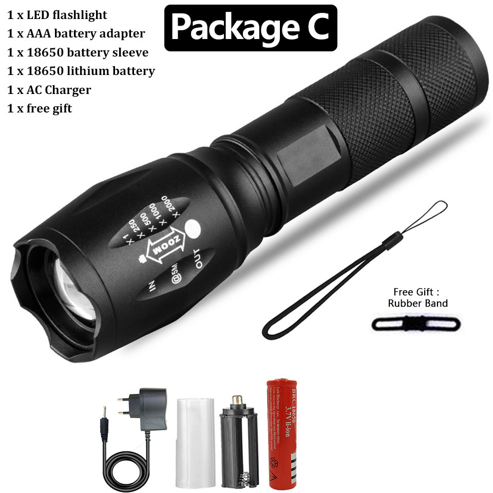 Strong Light Flashlight Special Forces Rechargeable Home Self-Defense Waterproof Riding Mini Camping Premium Super Bright Flashlight - Image 1
