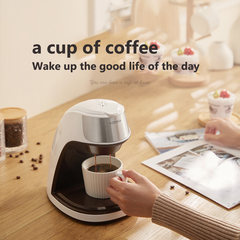 New Coffee Machine Fully Automatic Home Office Mini American Small Portable Coffee Maker - Image 1