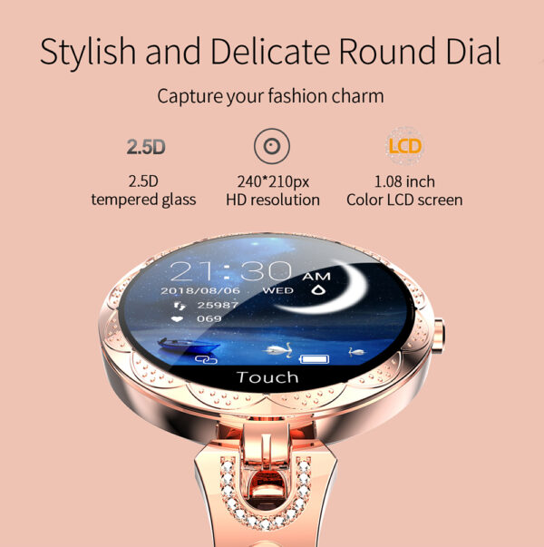 Fashion Women's Smart Watch Waterproof Wearable Device Heart Rate Monitor Sports Smartwatch for Women Ladies - Image 15