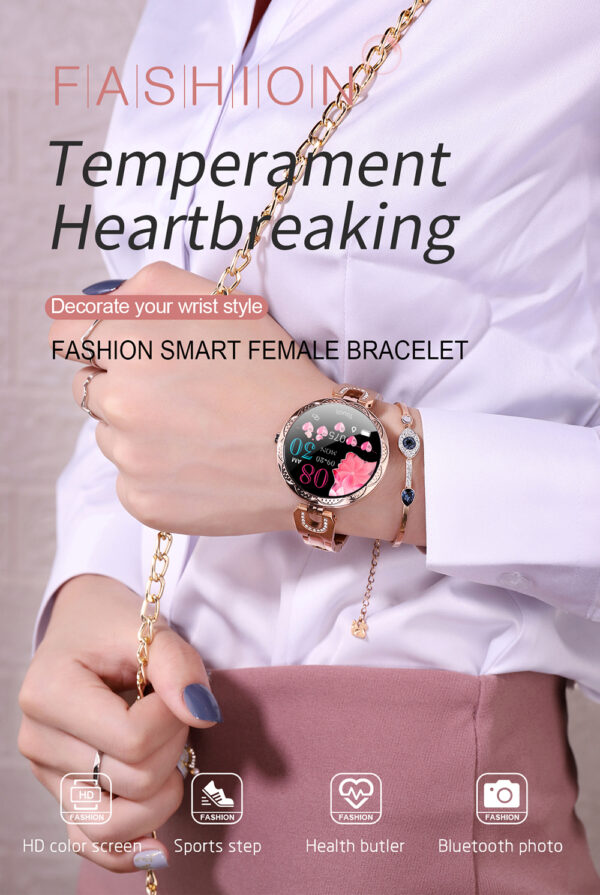 Fashion Women's Smart Watch Waterproof Wearable Device Heart Rate Monitor Sports Smartwatch for Women Ladies - Image 12
