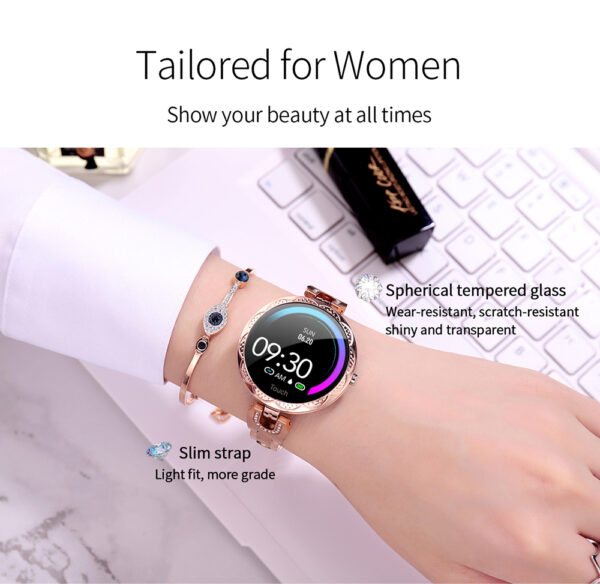 Fashion Women's Smart Watch Waterproof Wearable Device Heart Rate Monitor Sports Smartwatch for Women Ladies - Image 14