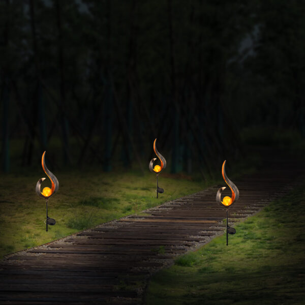 LED Solar Flame Light Metal LED Garden Light Flame Effect Lamp Waterproof Outdoor Lights Landscape Lights Solar Decorative Light - Image 27