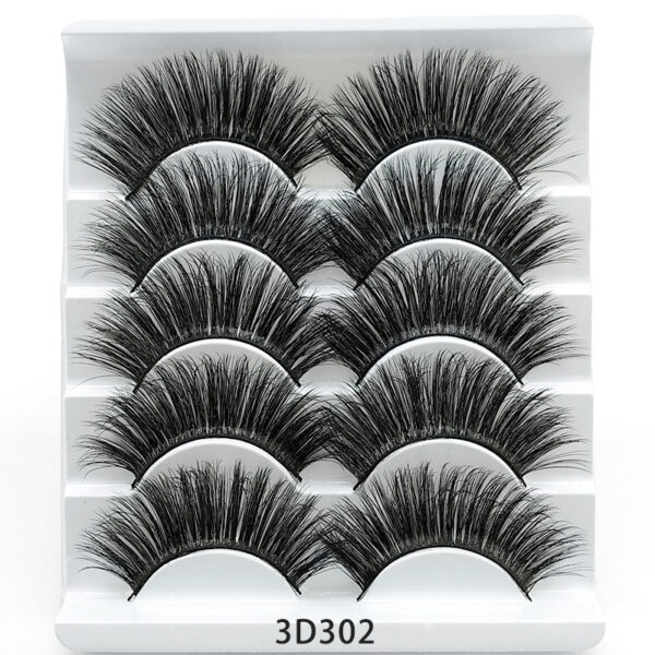 Mink False Eyelashes 3D False Eyelashes Five Pairs Of Soft Cotton Stalk Eyelashes - Image 8