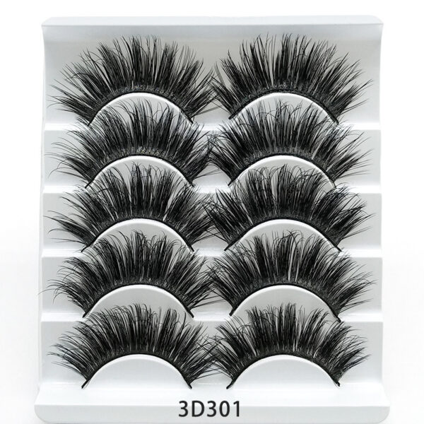 Mink False Eyelashes 3D False Eyelashes Five Pairs Of Soft Cotton Stalk Eyelashes - Image 1