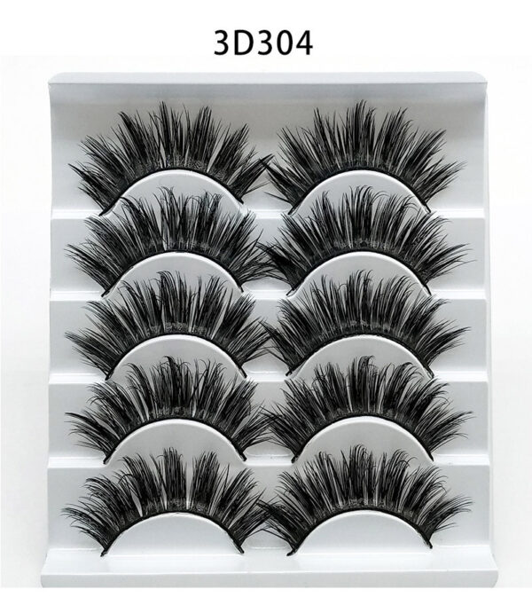 Mink False Eyelashes 3D False Eyelashes Five Pairs Of Soft Cotton Stalk Eyelashes - Image 9
