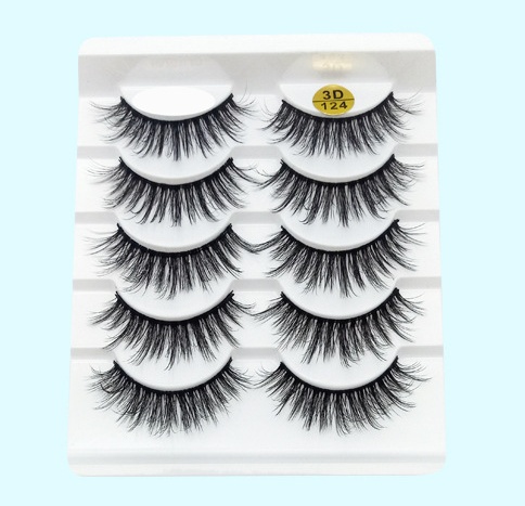 Mink False Eyelashes 3D False Eyelashes Five Pairs Of Soft Cotton Stalk Eyelashes - Image 6
