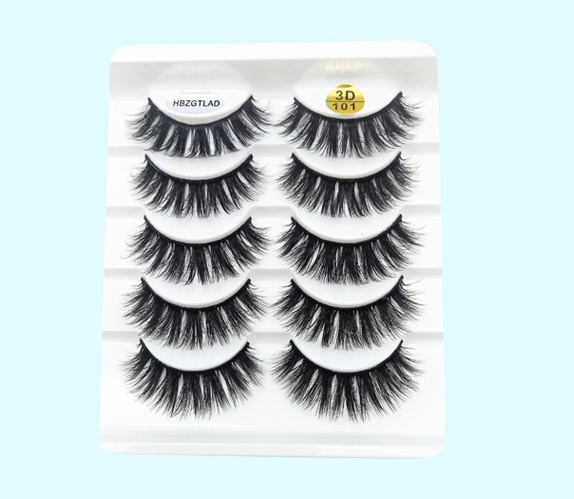 Mink False Eyelashes 3D False Eyelashes Five Pairs Of Soft Cotton Stalk Eyelashes - Image 7