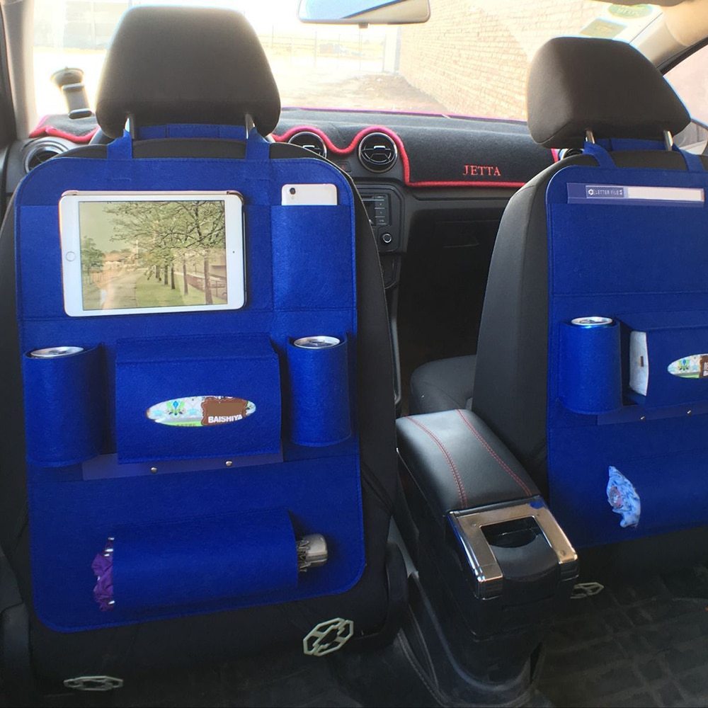 Auto Car Backseat Organizer Car-Styling Holder Multi-Pocket Seat Wool Felt Storage Multifunction Vehicle Accessories Bag - Image 9