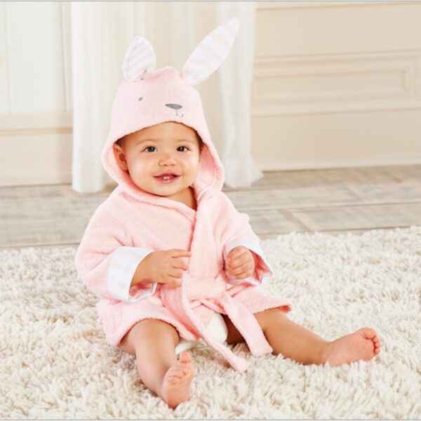 Cartoon Cute Animal Modeling Baby Bath Towels Baby Bathrobes Cotton Children's Bathrobes Baby Hooded - Image 42