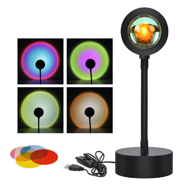 Sunset Projection Lamp Sunset Projector Night Light Wall Decoration Lighting - Image 17