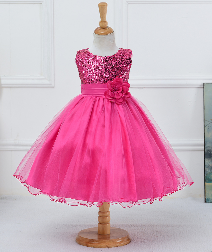 Baby Sequin Dress Flower Girl Wedding Princess Dress - Image 68