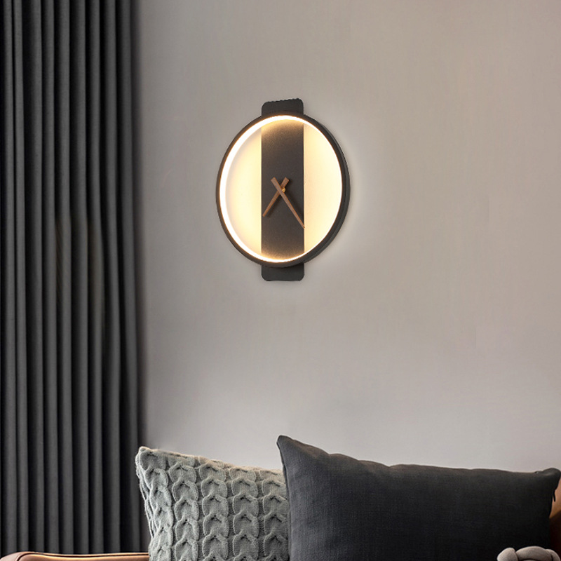 Nordic Wall Lamp Bedroom Bedside Lamp Clock Modeling Lamp - Image 11