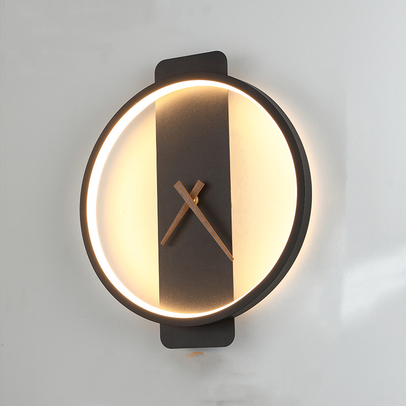 Nordic Wall Lamp Bedroom Bedside Lamp Clock Modeling Lamp - Image 16