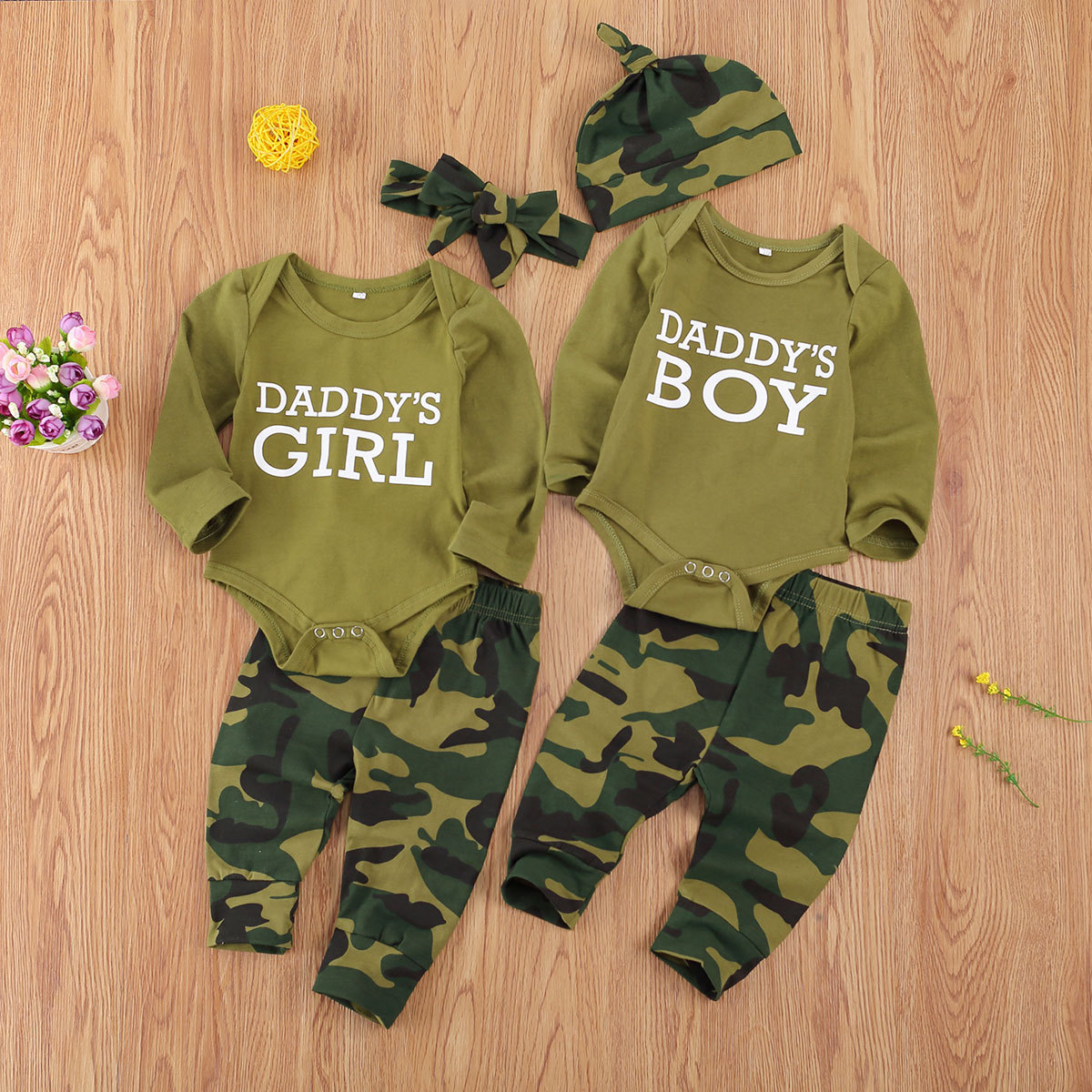 New Products Set Letter Camouflage Printed Children Set - Image 1