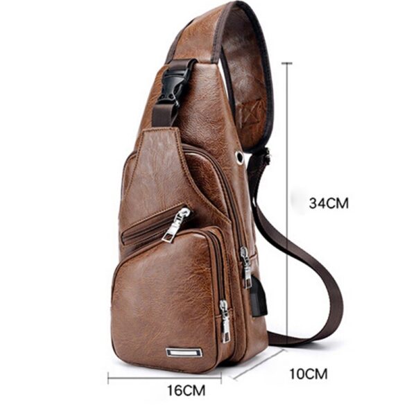 Men USB Charging Bag Men Chest Bag For Custom PU PVC Shoulder Bag Diagonal Package Messenger Travel Bag Cross Body Bags - Image 17