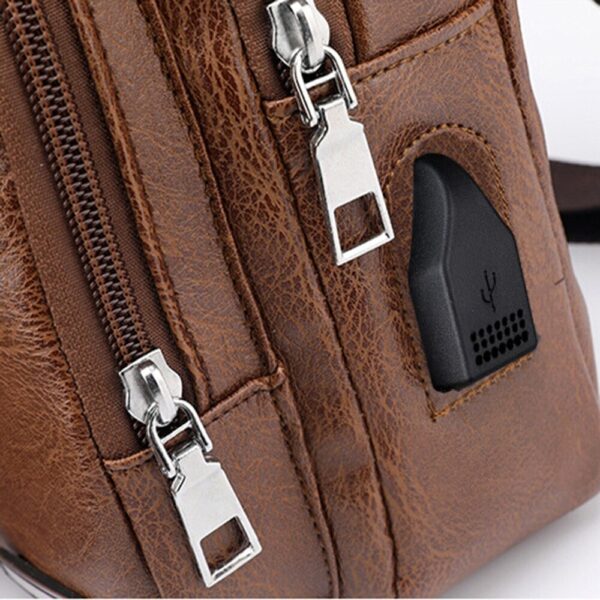 Men USB Charging Bag Men Chest Bag For Custom PU PVC Shoulder Bag Diagonal Package Messenger Travel Bag Cross Body Bags - Image 14