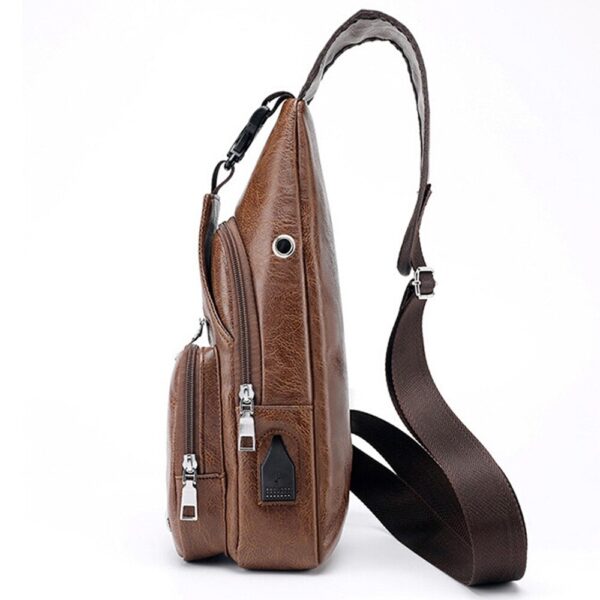 Men USB Charging Bag Men Chest Bag For Custom PU PVC Shoulder Bag Diagonal Package Messenger Travel Bag Cross Body Bags - Image 22