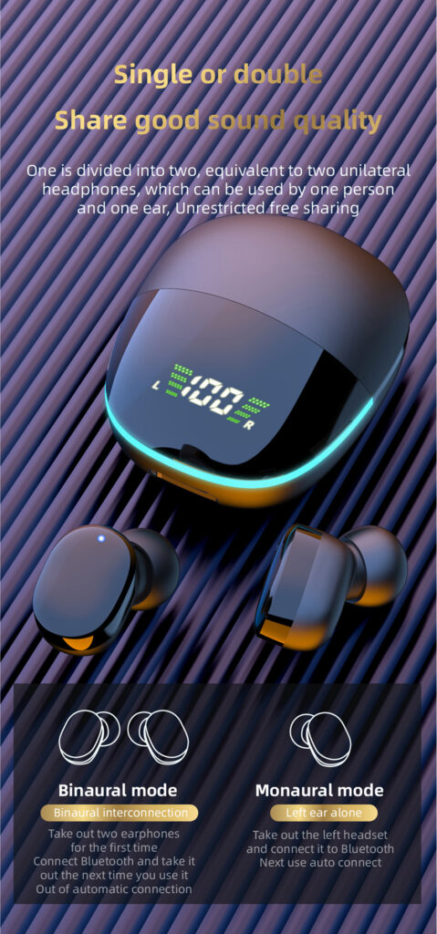 New 5.0 Stereo In-Ear Bluetooth Headphones