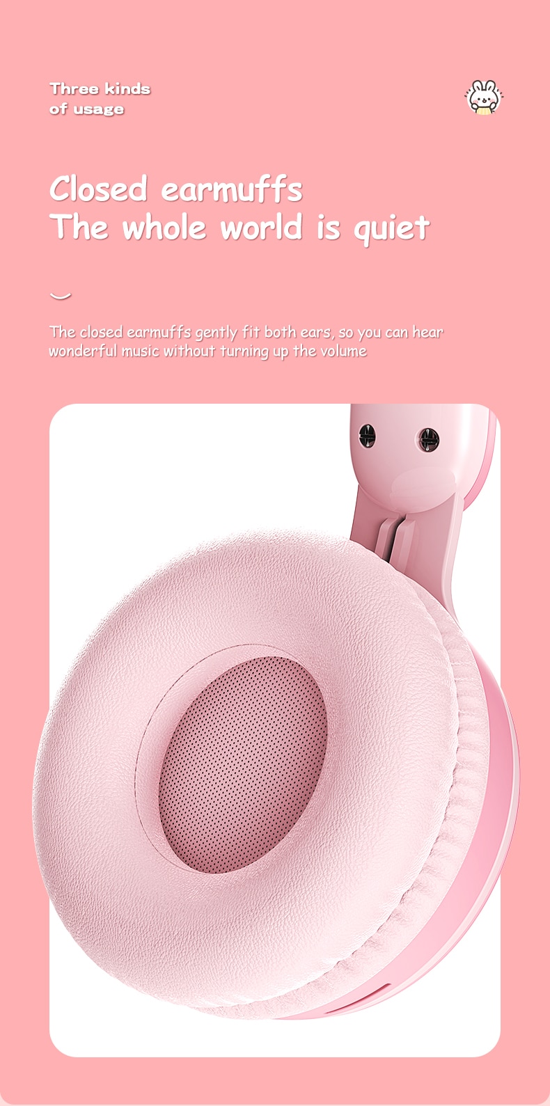 Rabbit Ear Headphones Wireless Luminous Extendable Wheat Headphones - Image 12