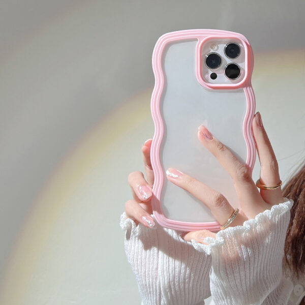 Wave Border Mobile Phone Case Solid Color Simple Candy Color - Image 18