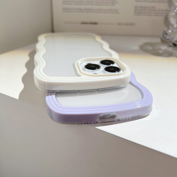 Wave Border Mobile Phone Case Solid Color Simple Candy Color - Image 14