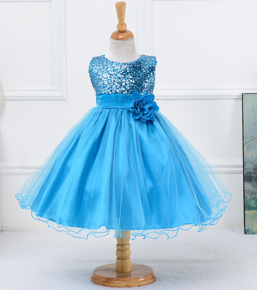 Baby Sequin Dress Flower Girl Wedding Princess Dress - Image 34