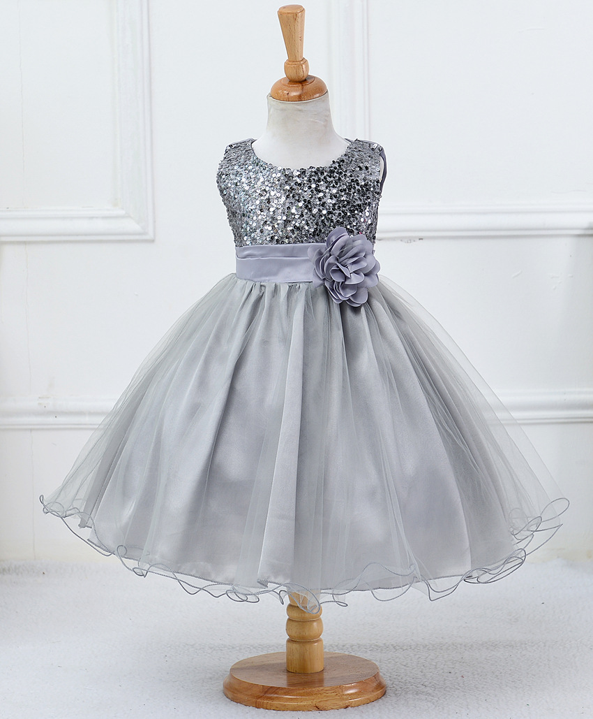 Baby Sequin Dress Flower Girl Wedding Princess Dress - Image 31