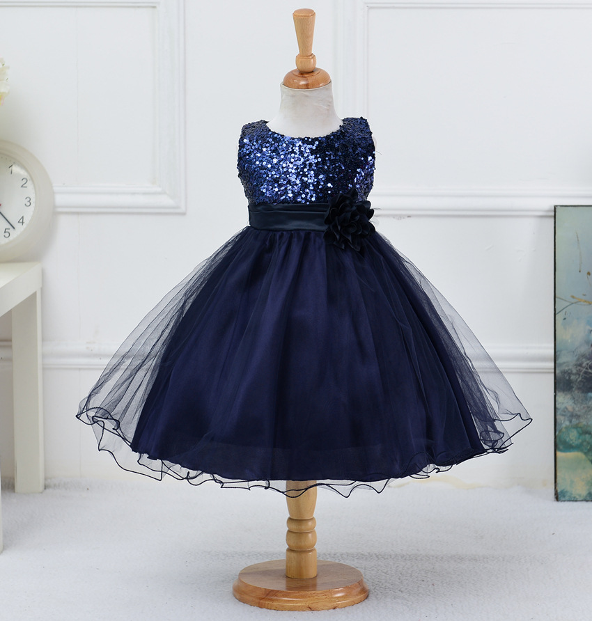 Baby Sequin Dress Flower Girl Wedding Princess Dress - Image 25