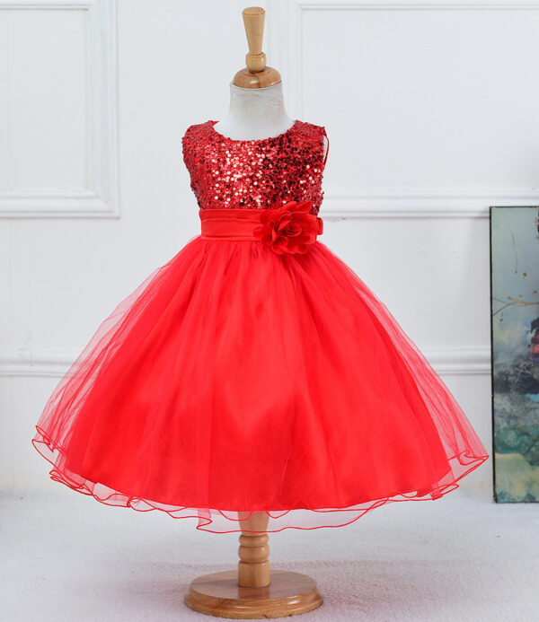 Baby Sequin Dress Flower Girl Wedding Princess Dress - Image 20