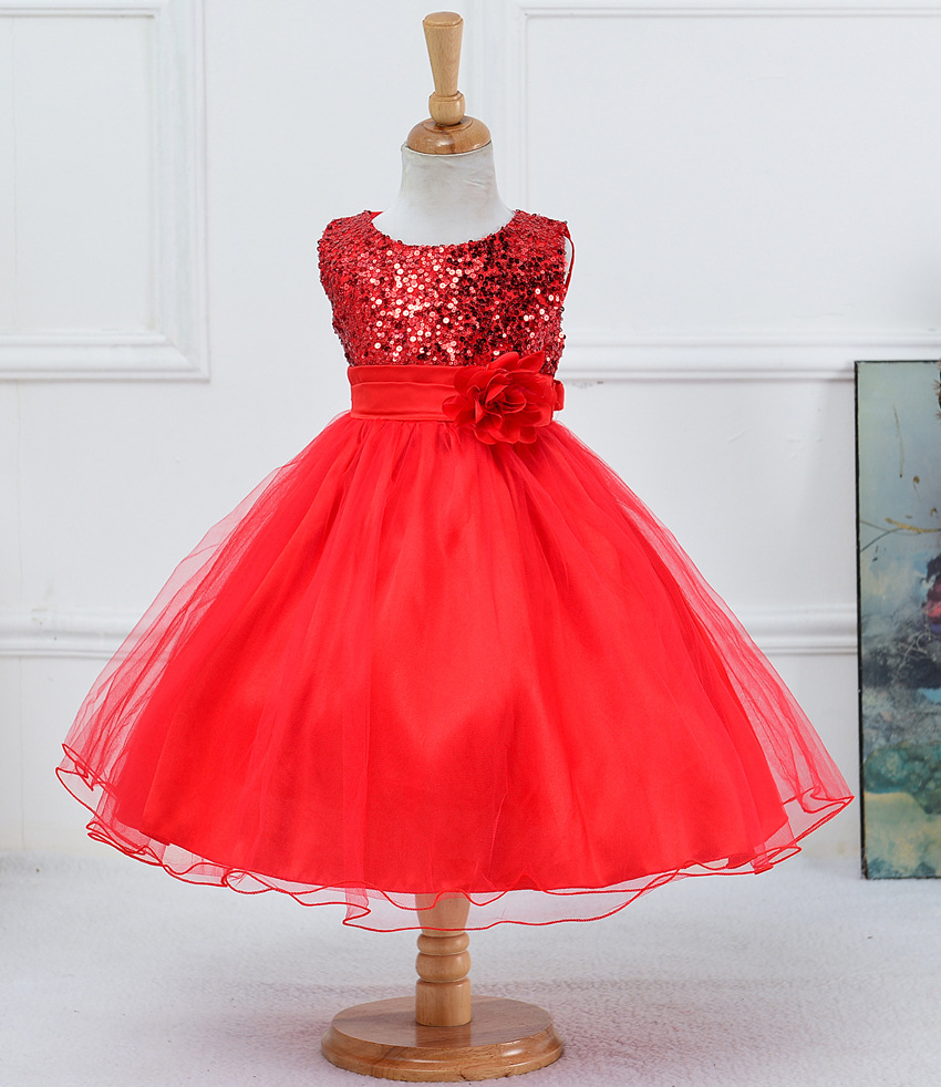 Baby Sequin Dress Flower Girl Wedding Princess Dress - Image 20
