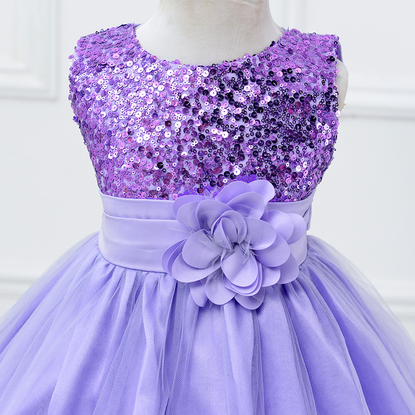 Baby Sequin Dress Flower Girl Wedding Princess Dress - Image 11