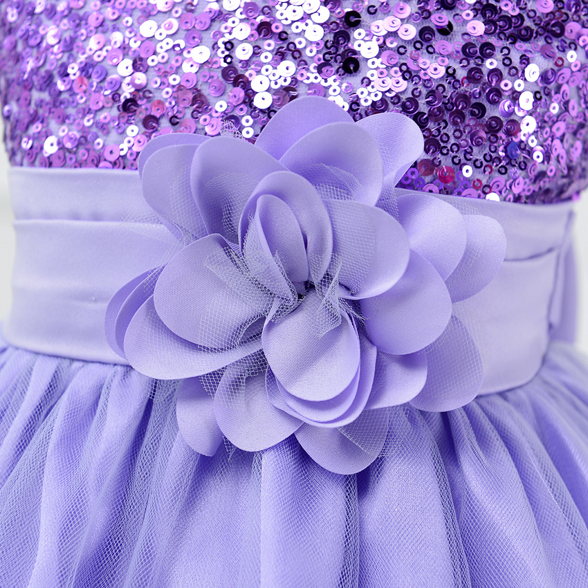 Baby Sequin Dress Flower Girl Wedding Princess Dress - Image 12