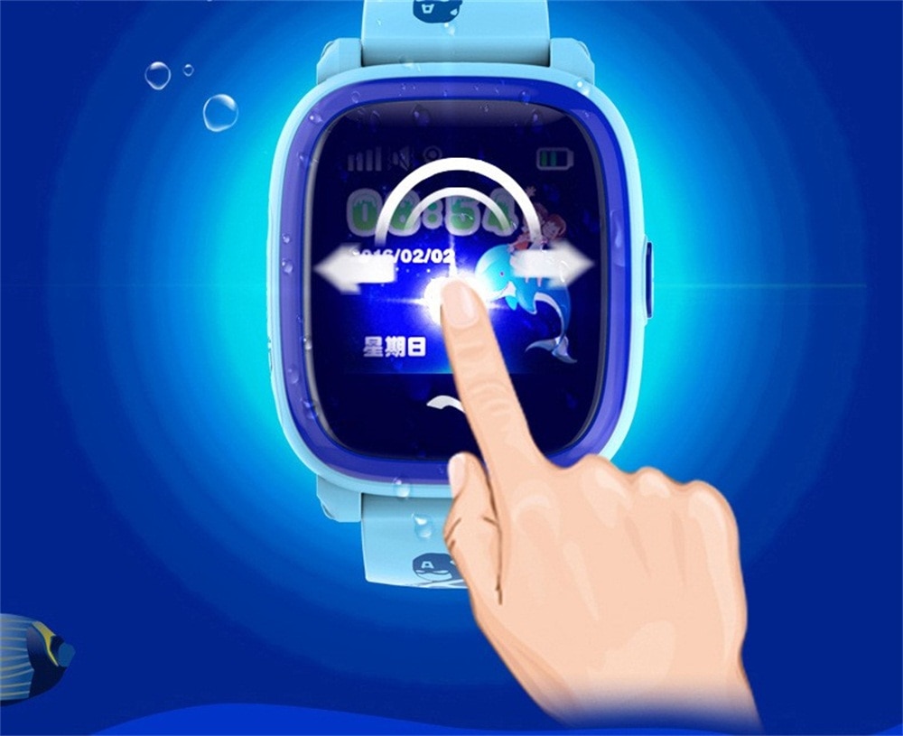 DF25 Children Waterproof Smart Watches Touch Screen Call for Rescue Remote Monitoring and Location Children