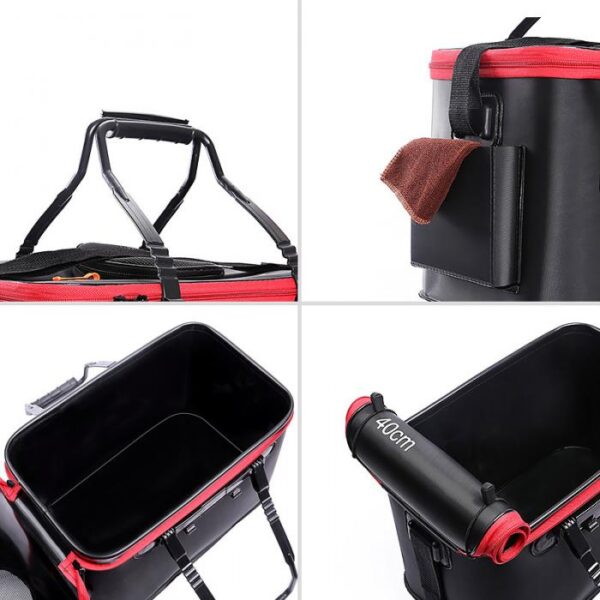 EVA Portable Fishing Bag Folding Thicken Live Fishing Box Tank Bucket Camping Fishing Tackle Fishbox Storage Bag - Image 12